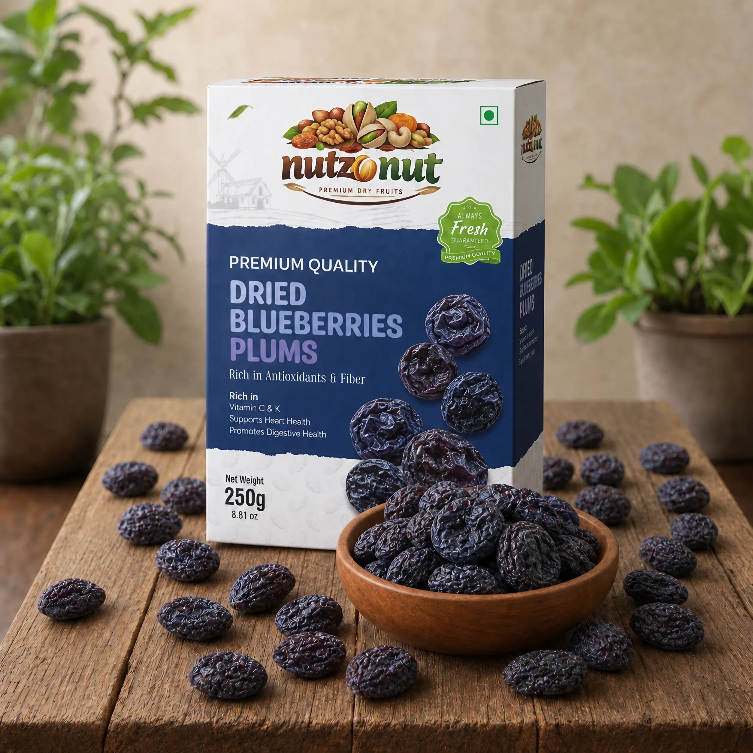Dried Blueberries Plums